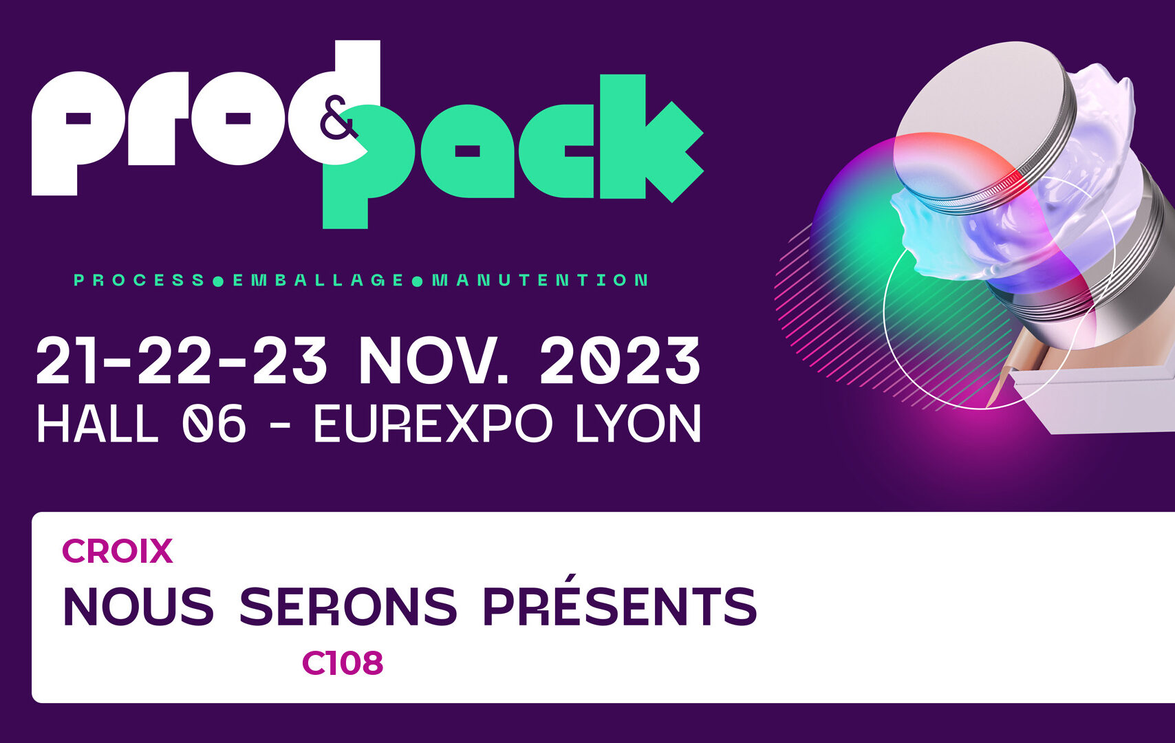 Logo et dates du salon Prod & pack