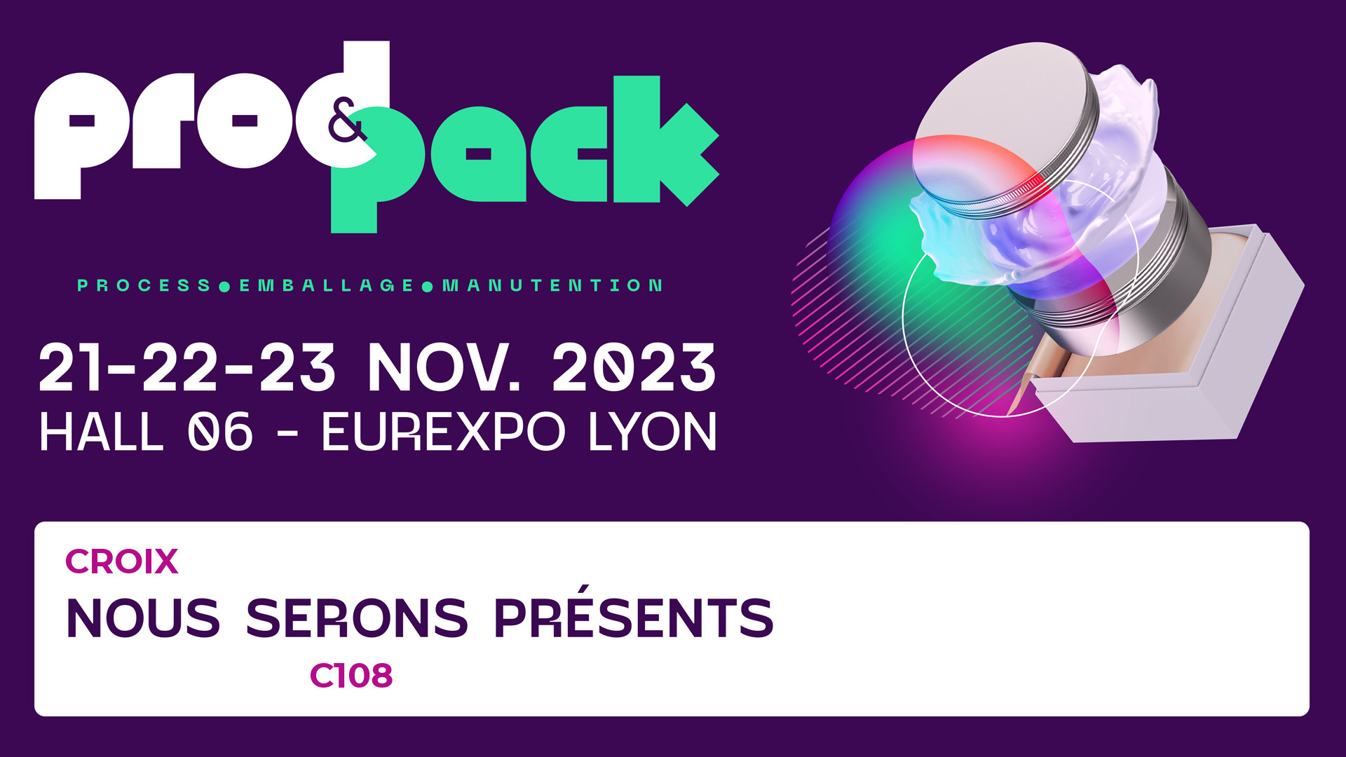 Logo et dates du salon Prod & pack